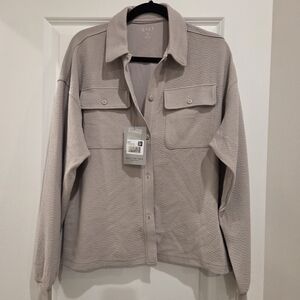 NWT BYLT Women's Serene Shacket Jacket in Dove